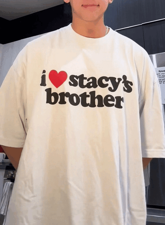 I ❤️ Stacy's Brother White Tee